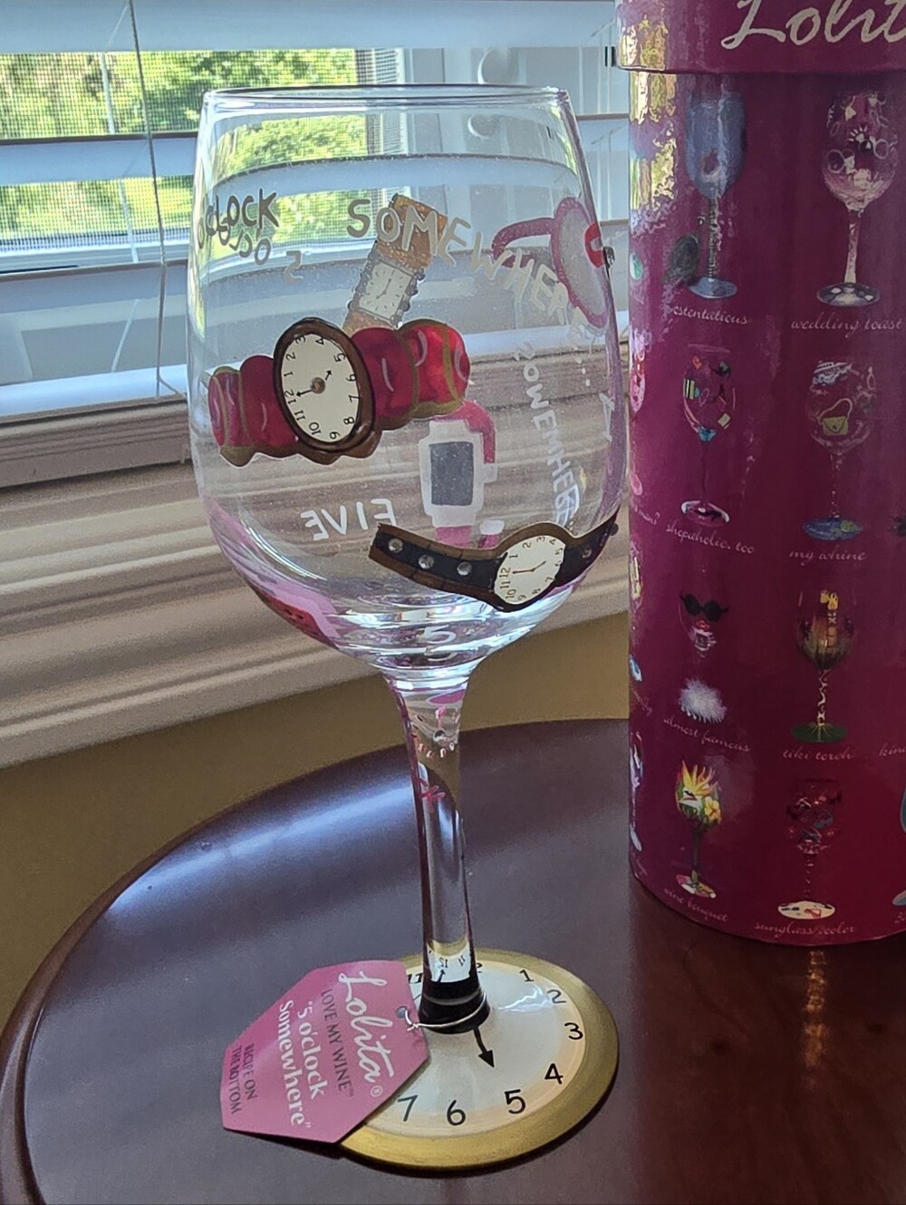 NWT in Box Lolita 5 O'Clock Somewhere Wine Glass